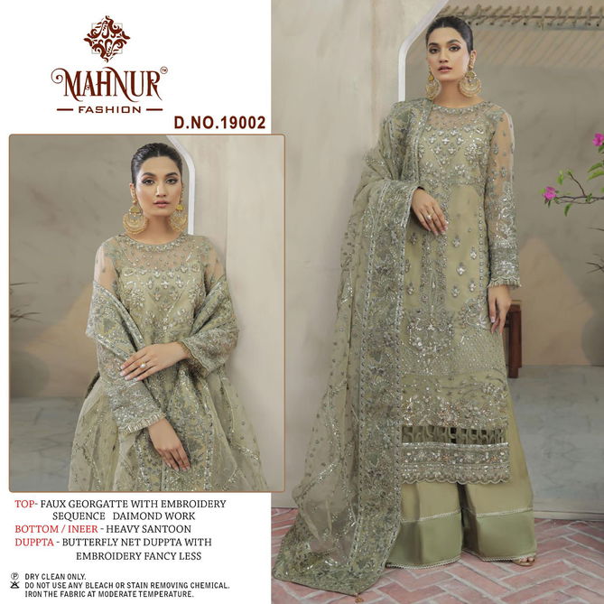 Mahnur Vol 19 Heavy Georgette Wholesale Pakistani Salwar Suits Catalog